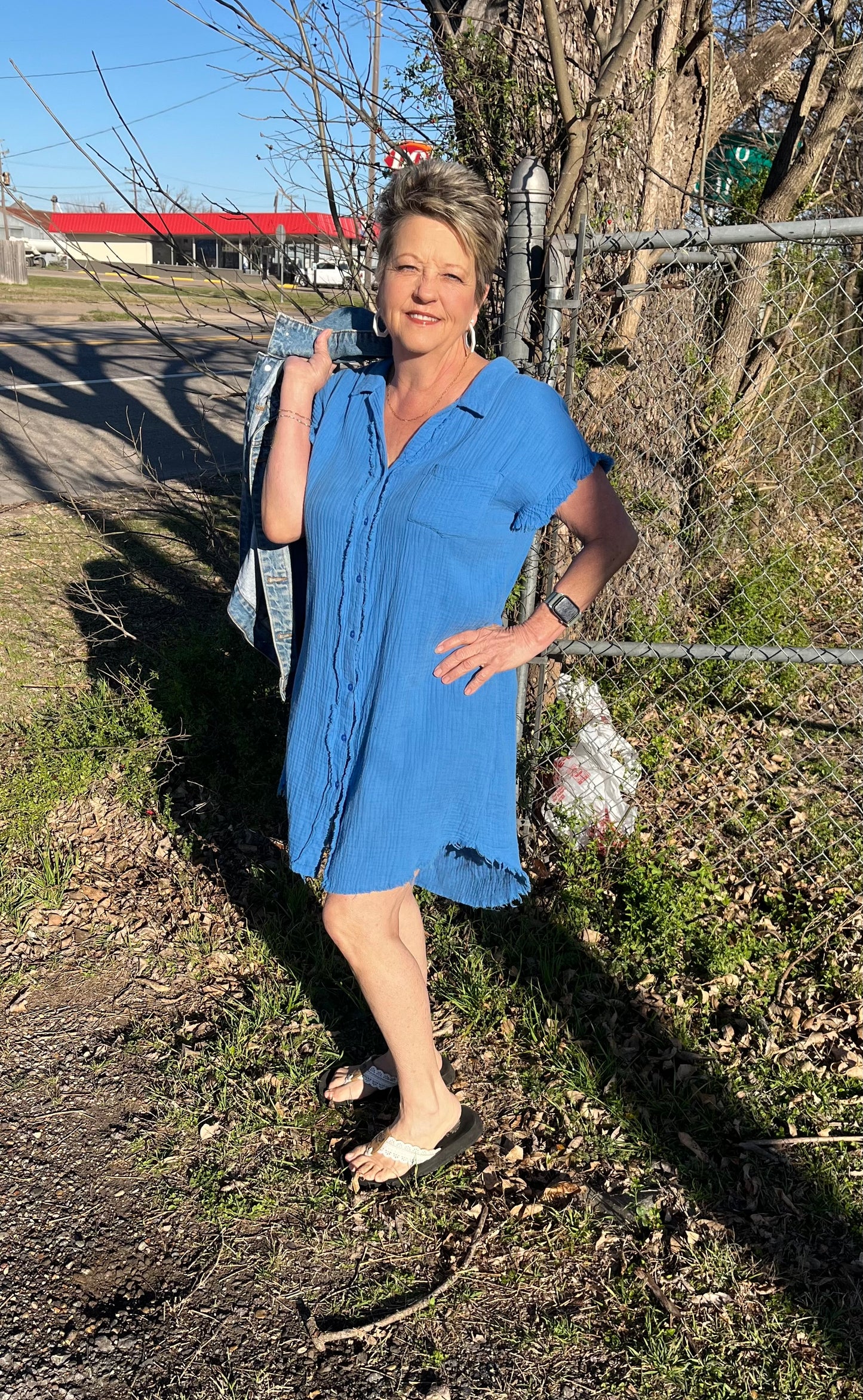 Umgee Linen Dress Plus Size