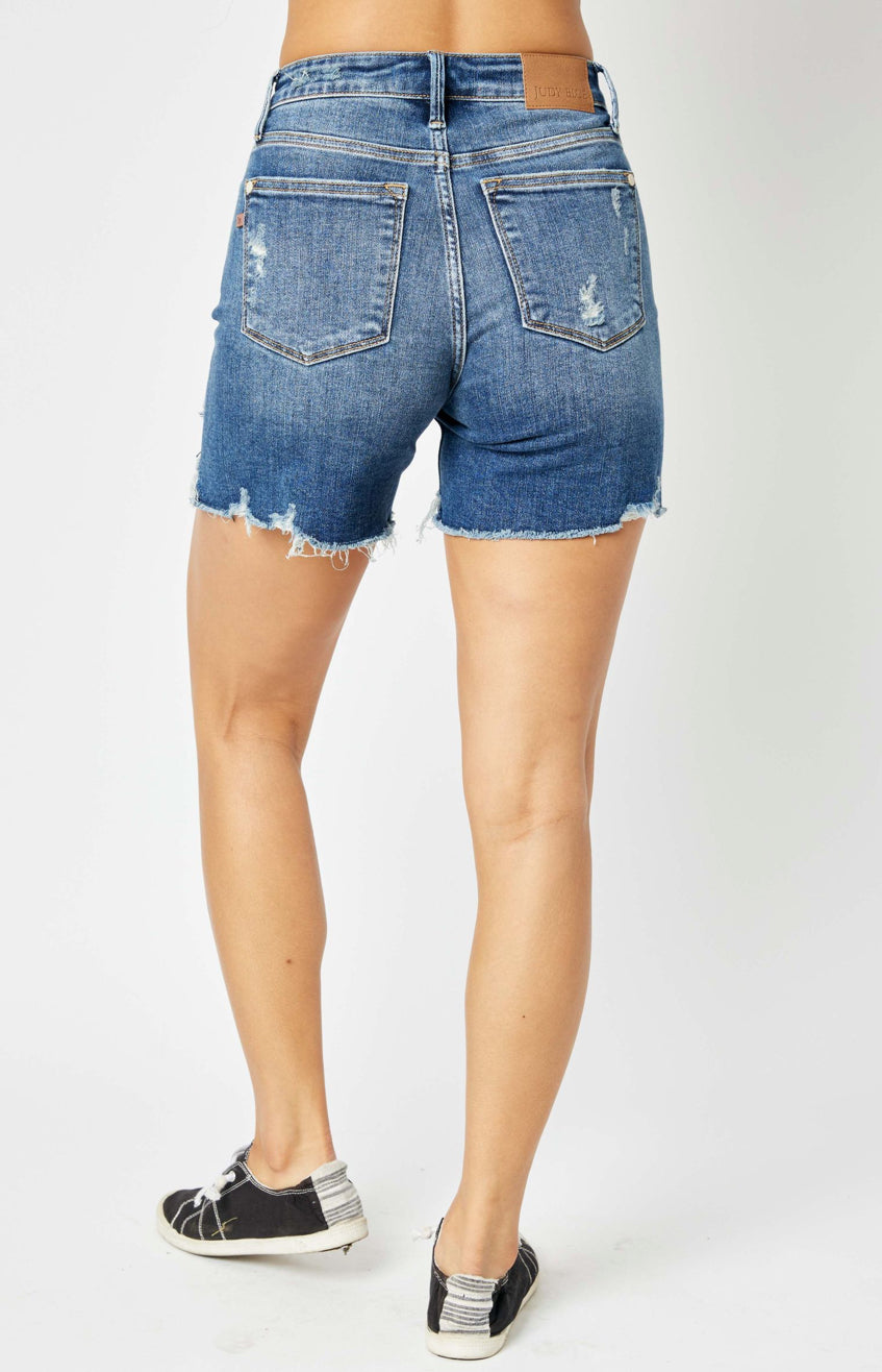 Judy Blue Distressed Shorts Plus Size