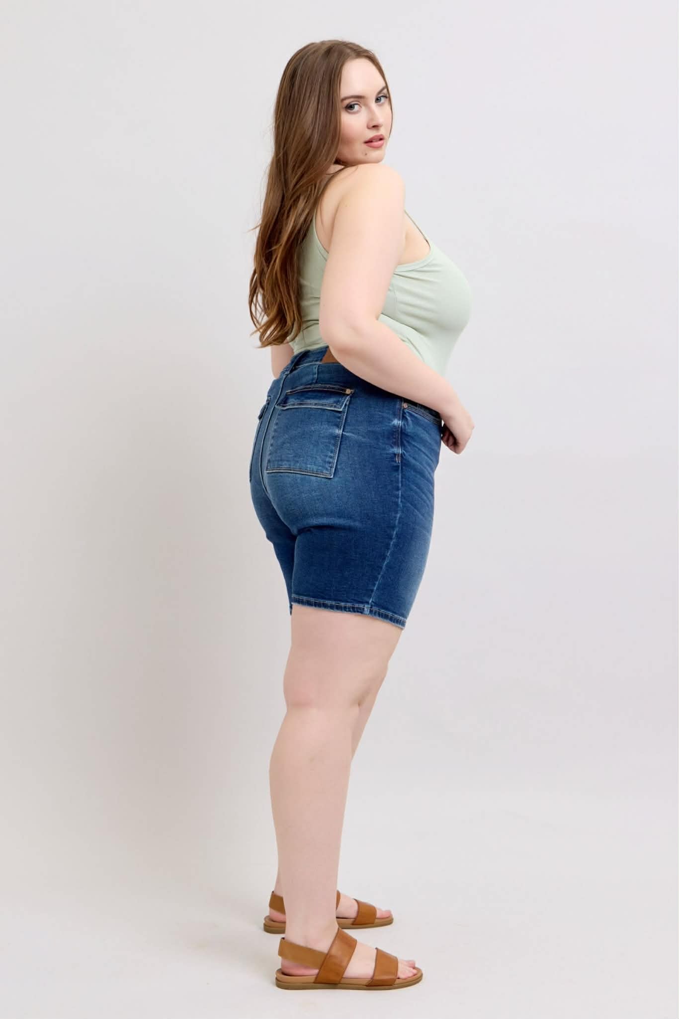 Judy Blue Plus Bermuda shorts Flap PK