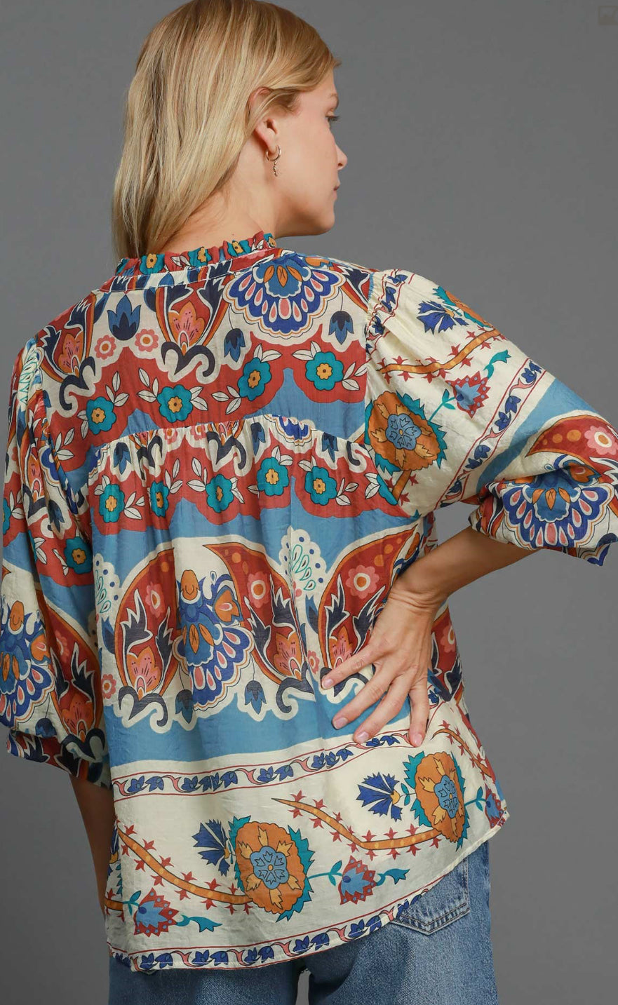 Umgee Split Neck Top