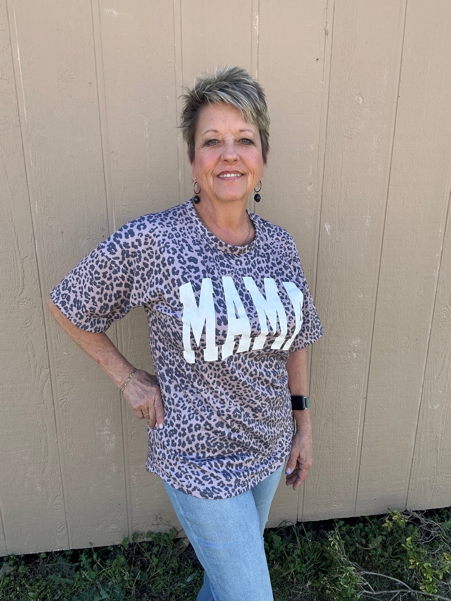 Leopard “Mama” Top Plus Size