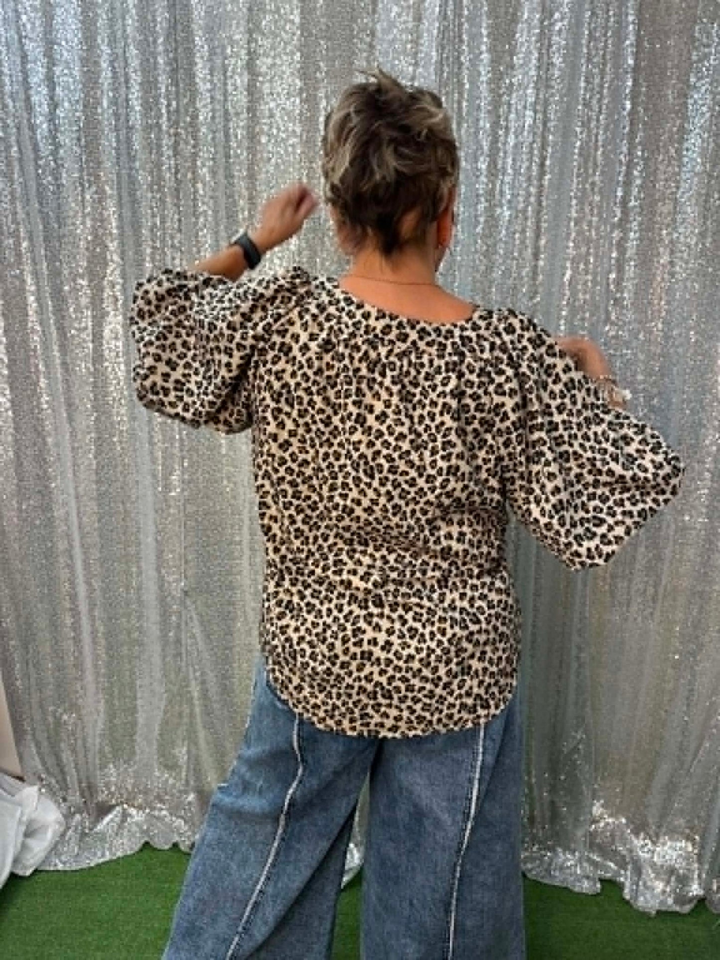 Sage & Fig Leopard print Top