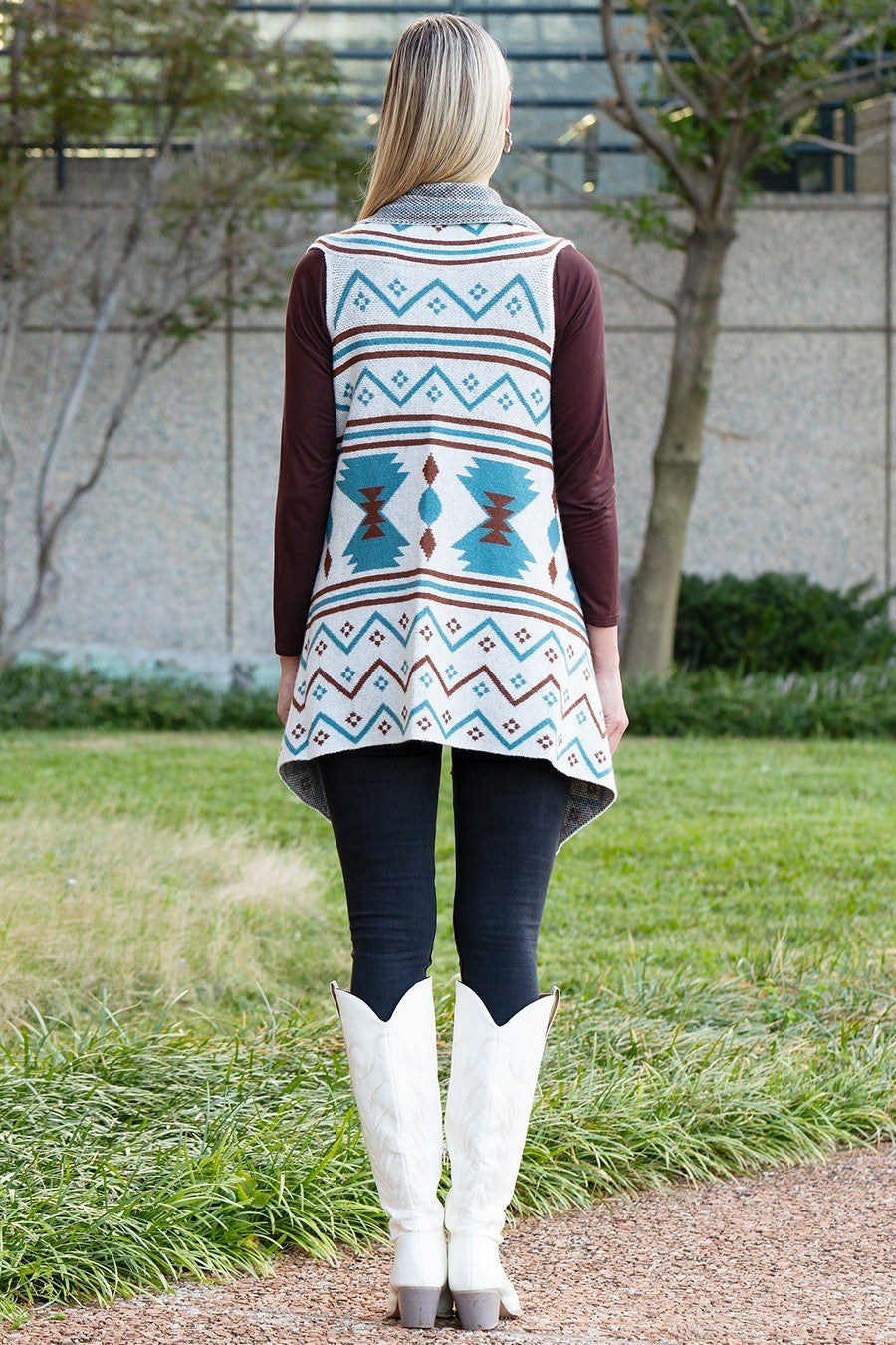 Geometric Western Vest