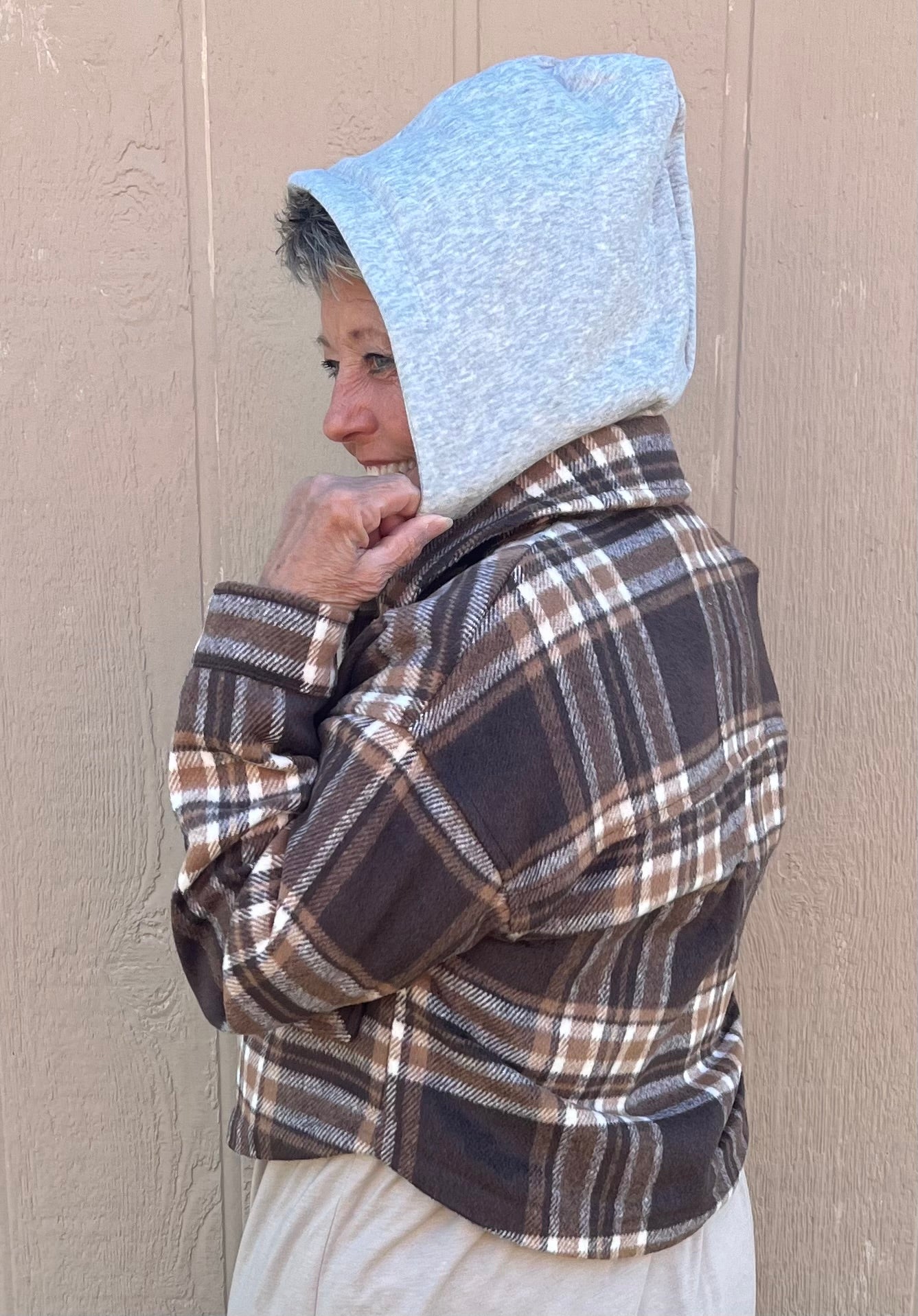 Plaid Jacket with hood