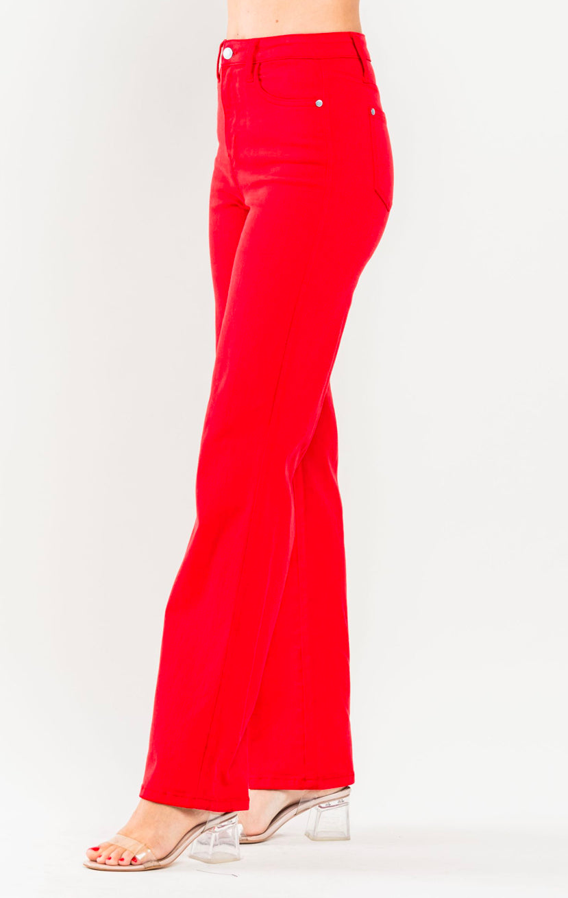 **Judy Blue Red 90s Straight Jeans