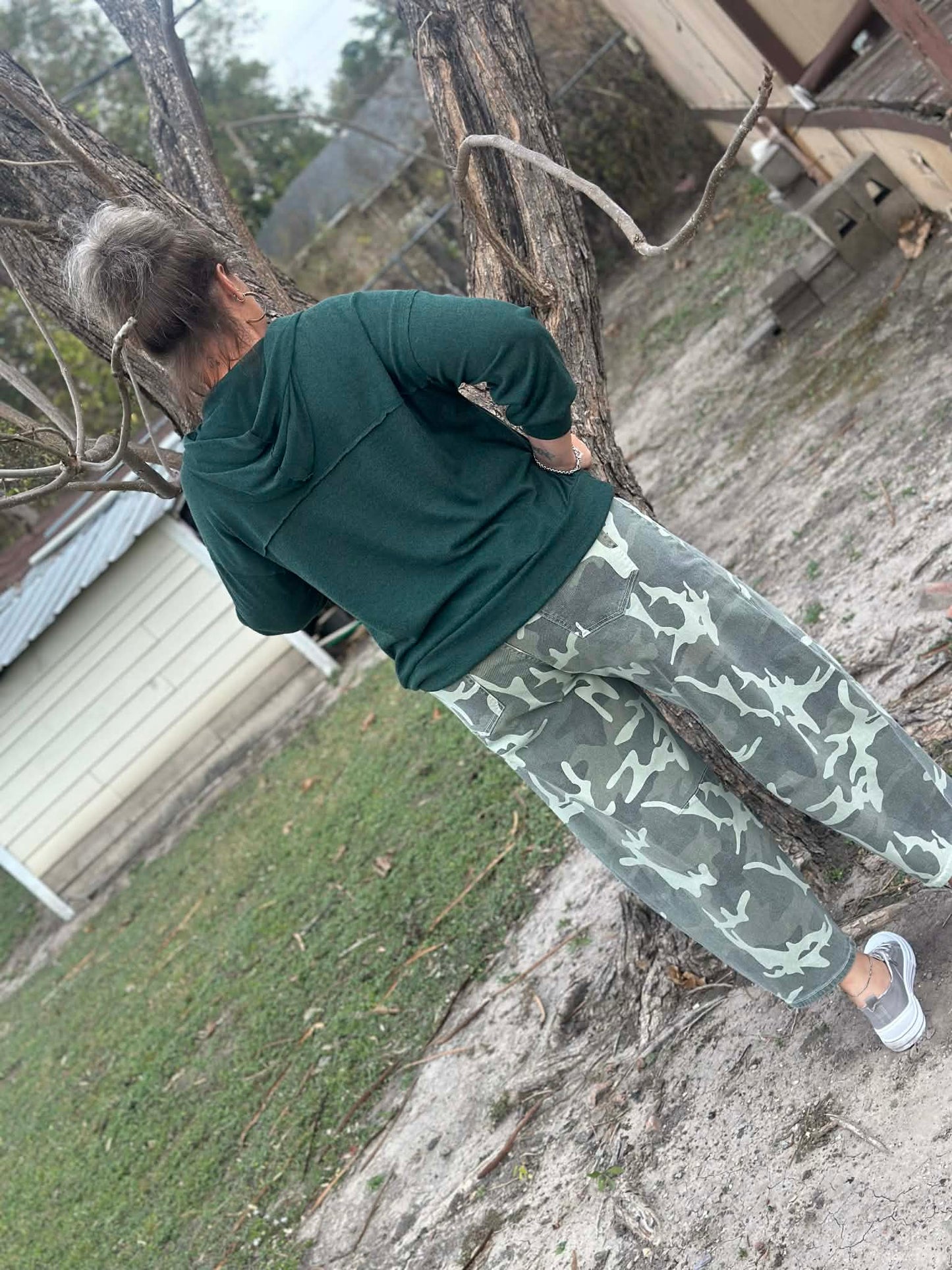 KanCan camo barrel jeans