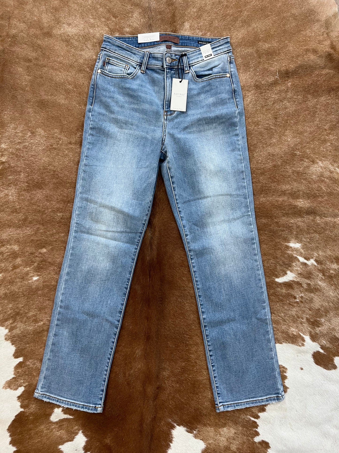 **Judy Blue Thermal Straight Jeans