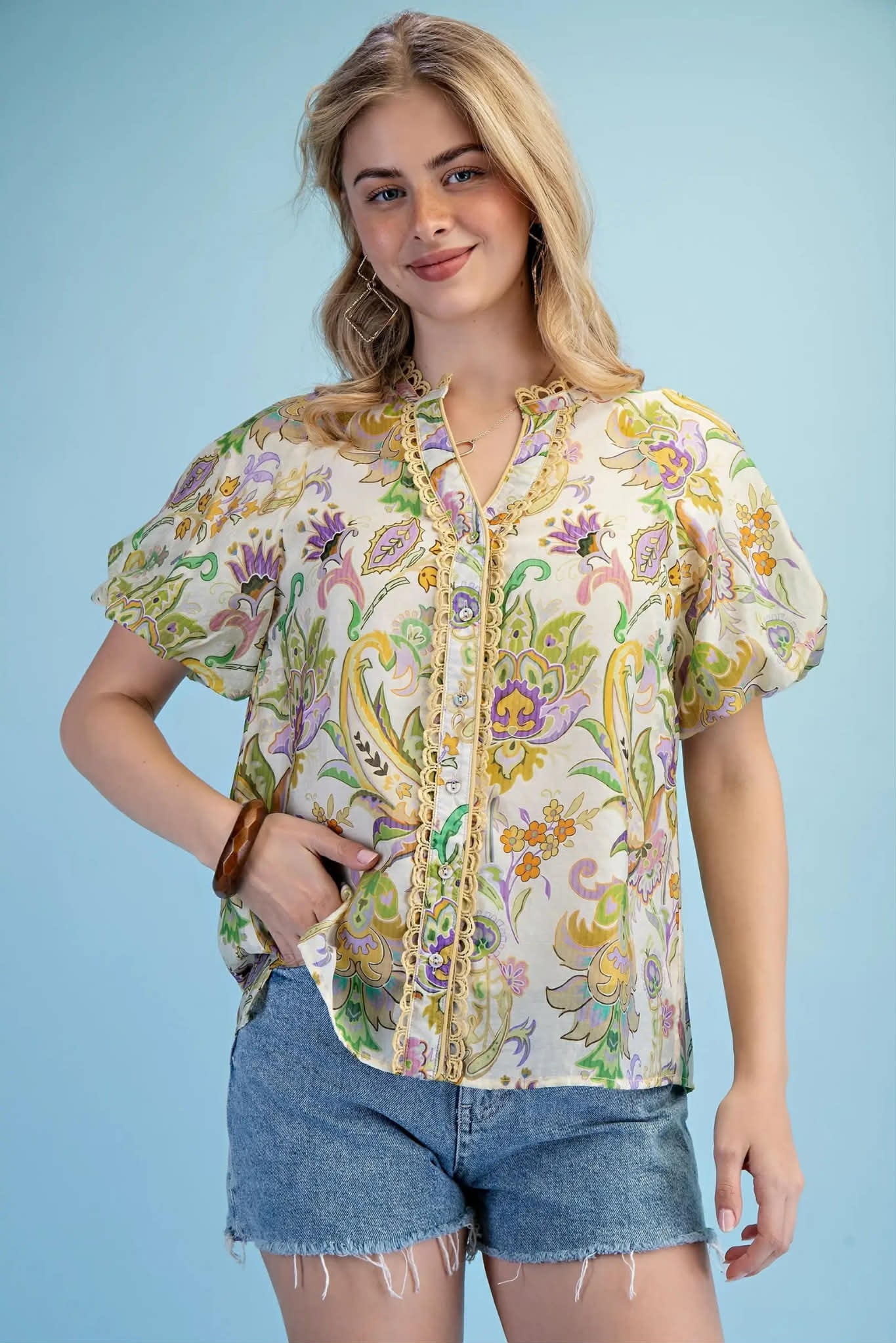 Gigio Golden Kiwi Mix Blouse