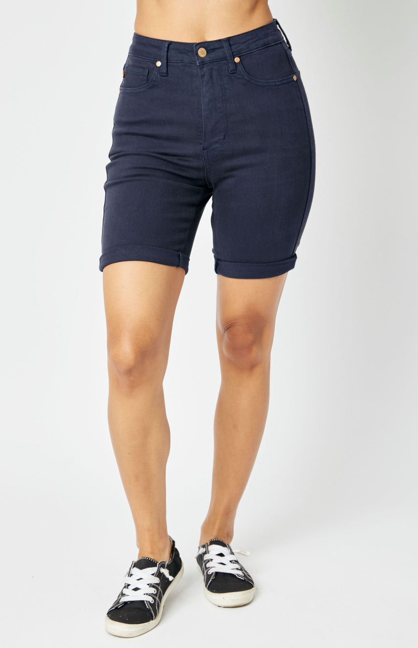 Judy Blue Navy Shorts Plus Size