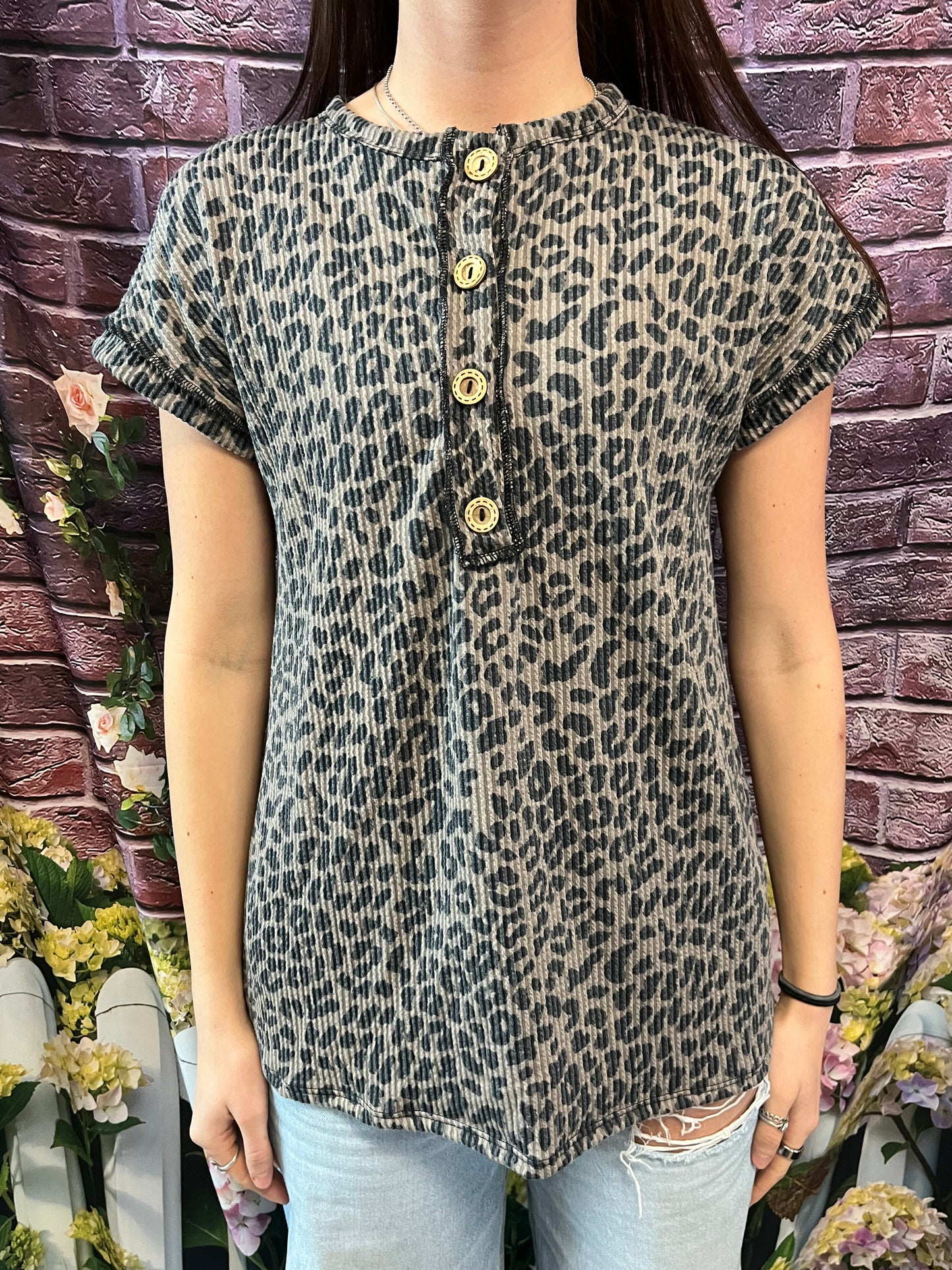 Jacqueline Leopard Top Plus Size