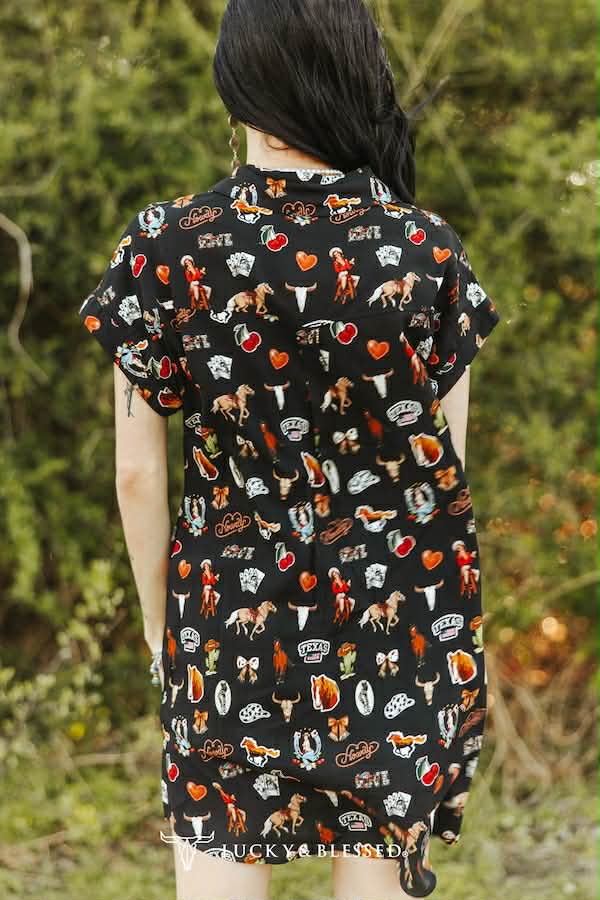 Lucky & Blessed cowboy Tunic PLUS