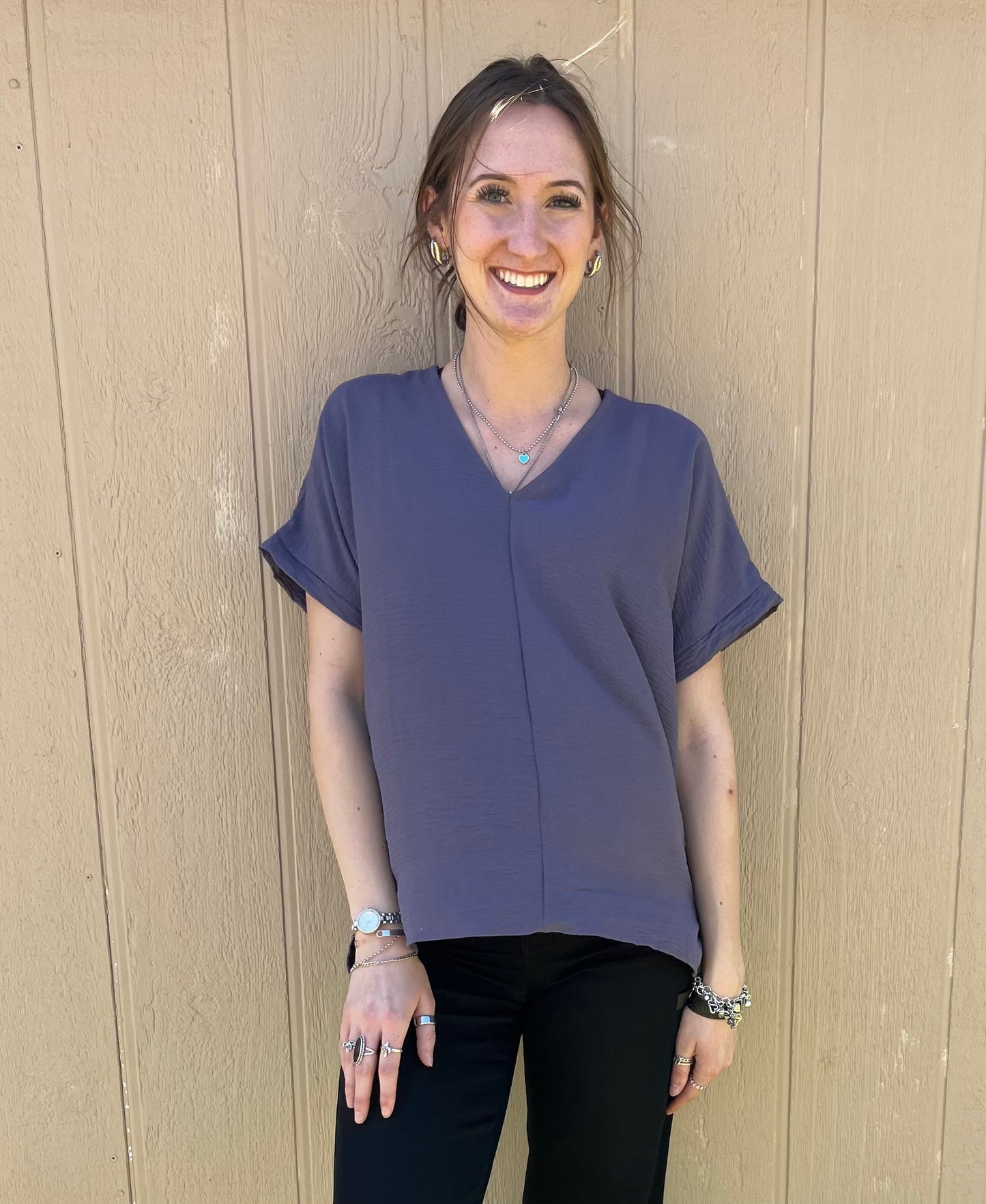 MTS V Neck Loose Fit Top