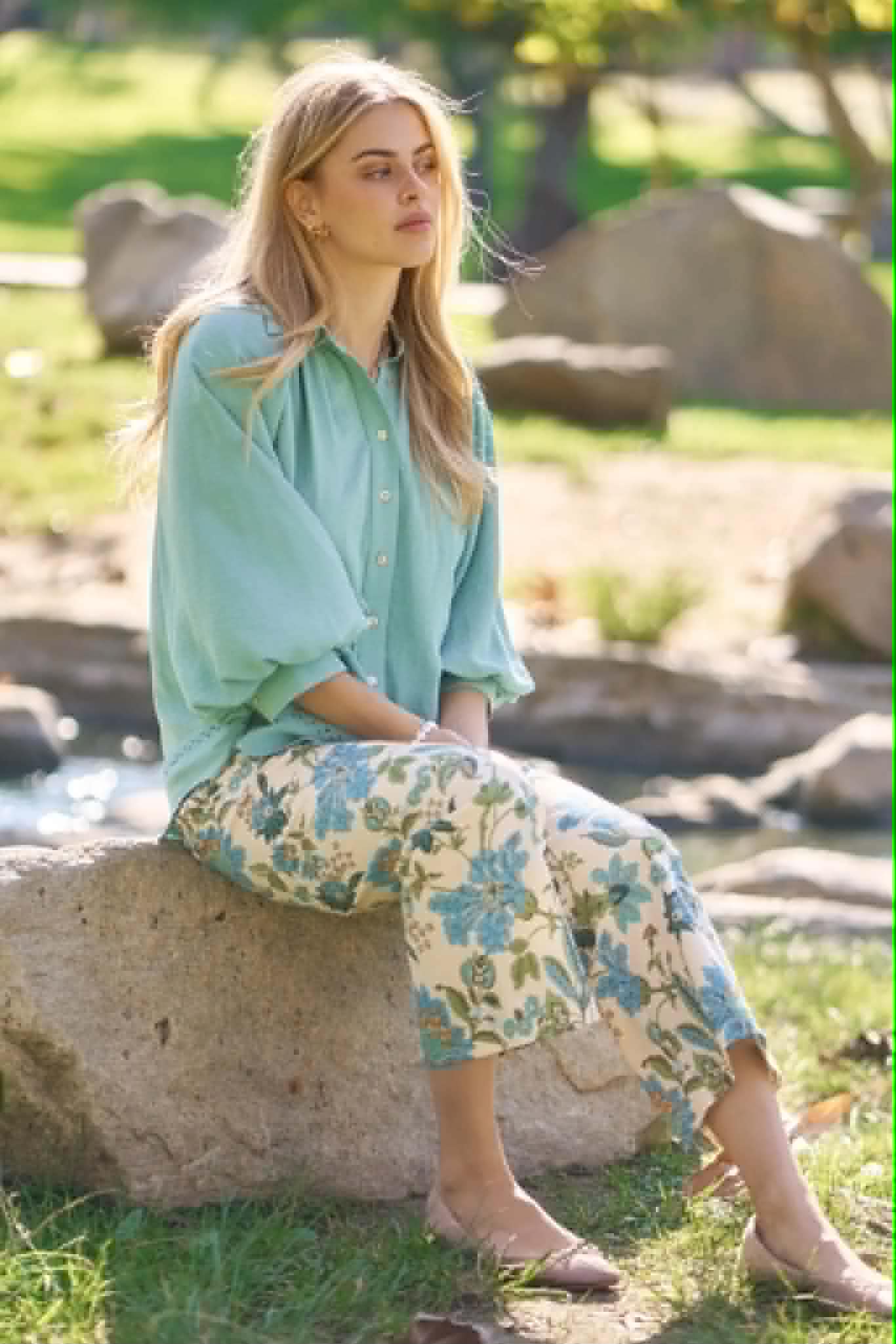 Gigio 3/4 Balloon Sleeve Blouse