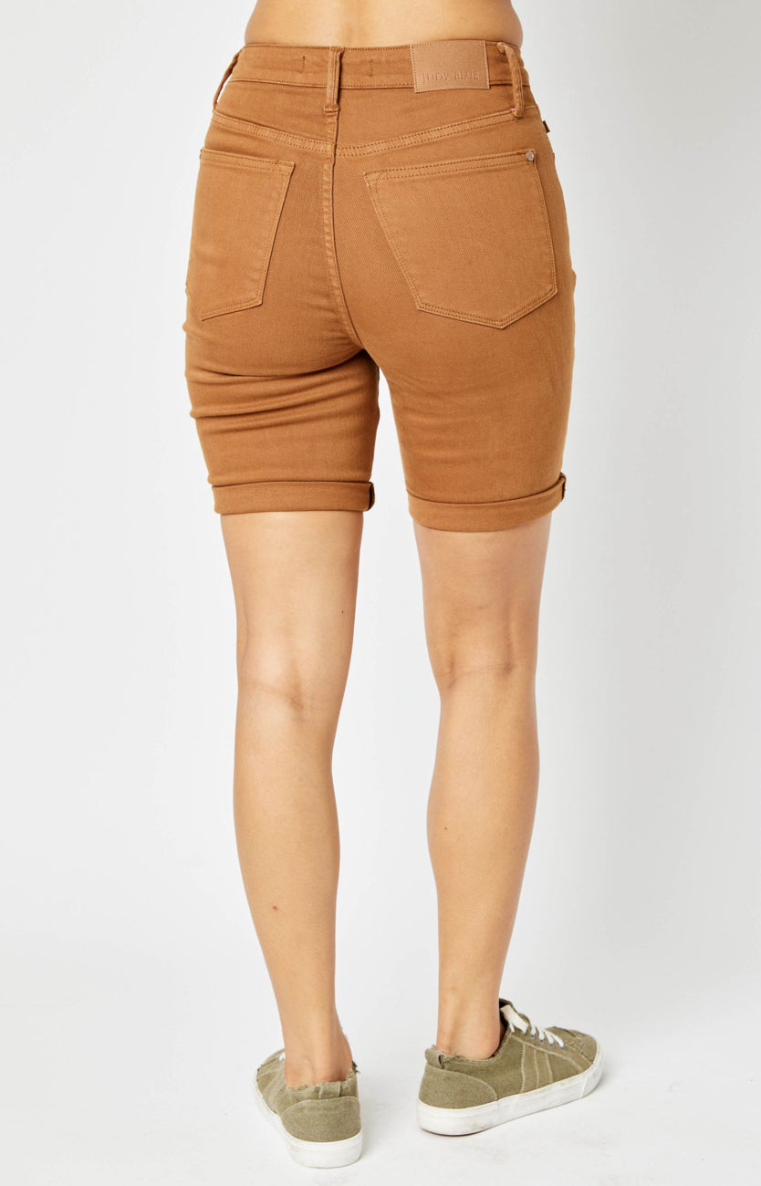 Judy Blue Tan Shorts Plus Size