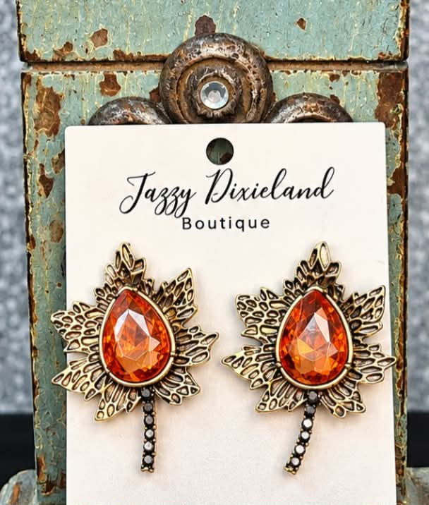 Fall Leaf Post Earrings