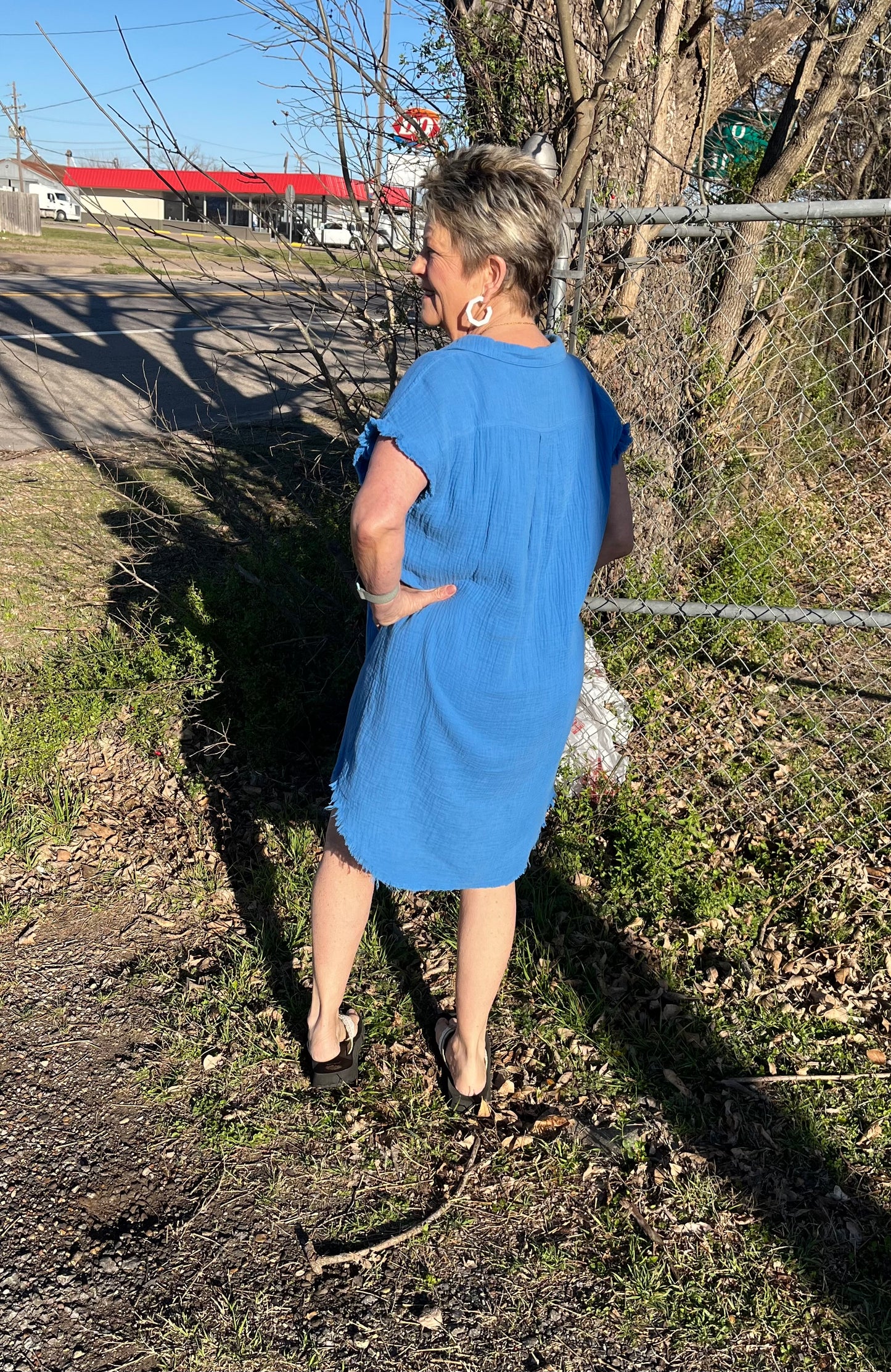 Umgee Linen Dress Plus Size