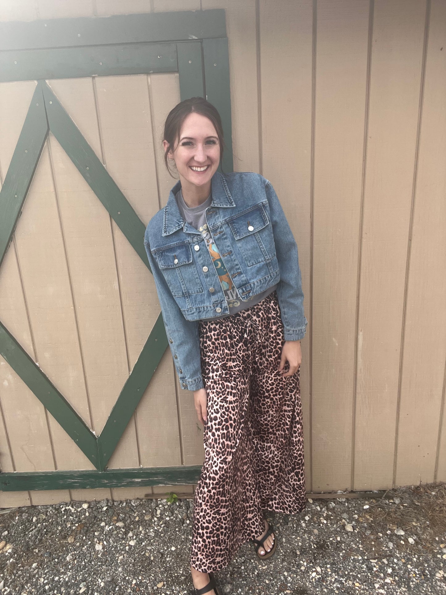 Leopard Wide Leg Pants