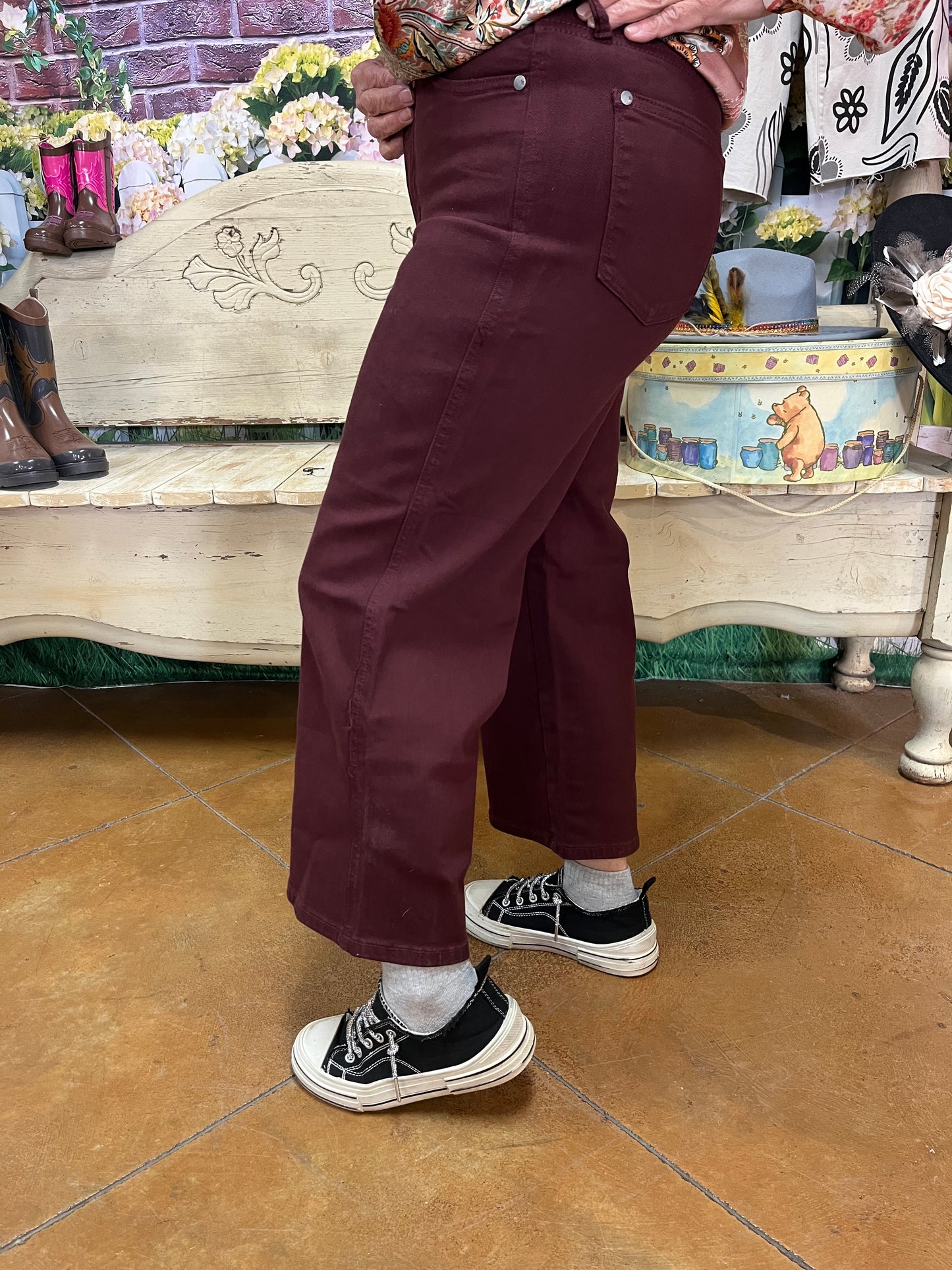**Judy Blue Wide Leg Crops Plus Size