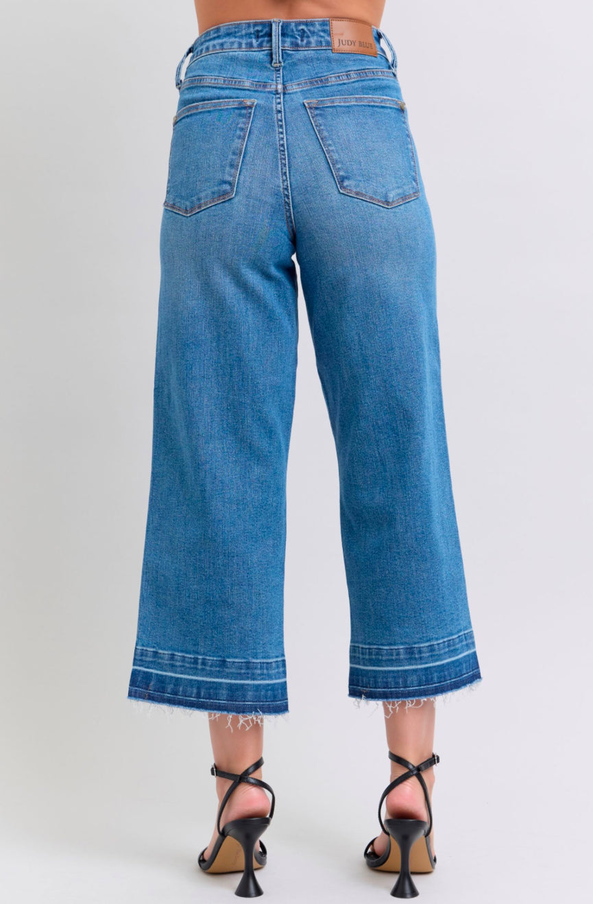 Judy Blue Wide Leg Crop Jeans