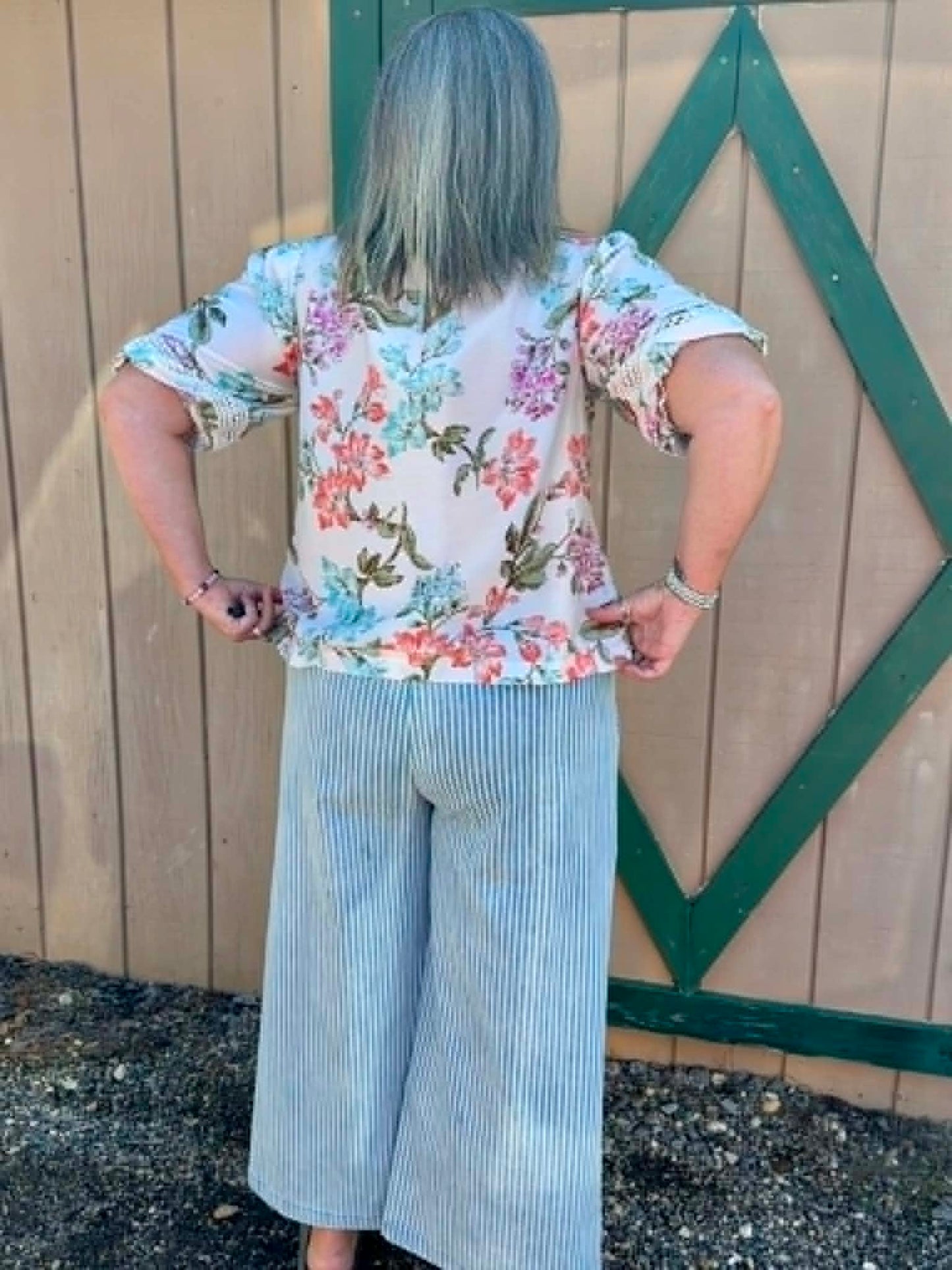 Umgee Stone wash stripe pants PLUS