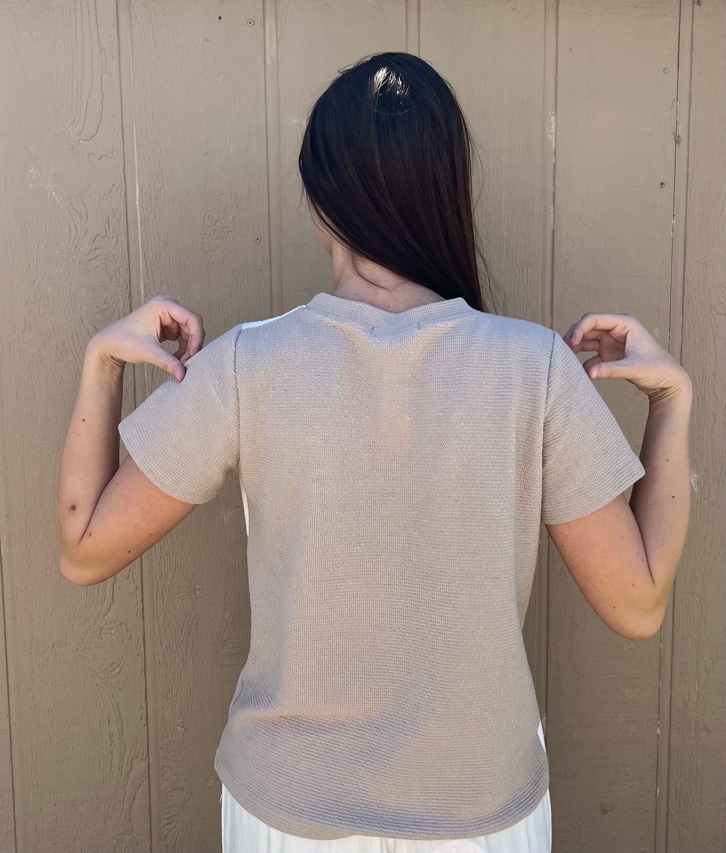 Tres Bien Checkered Knit Top