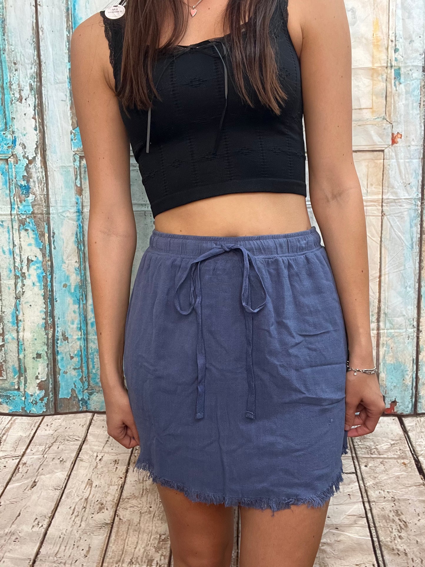 Umgee Linen Skirt Plus Size