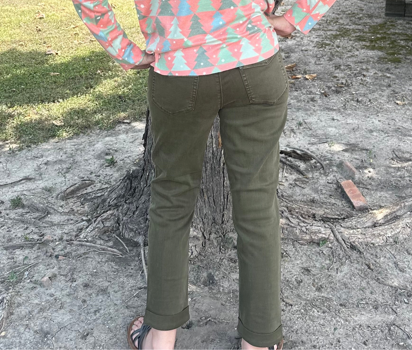 Olive Judy Blue Jeans