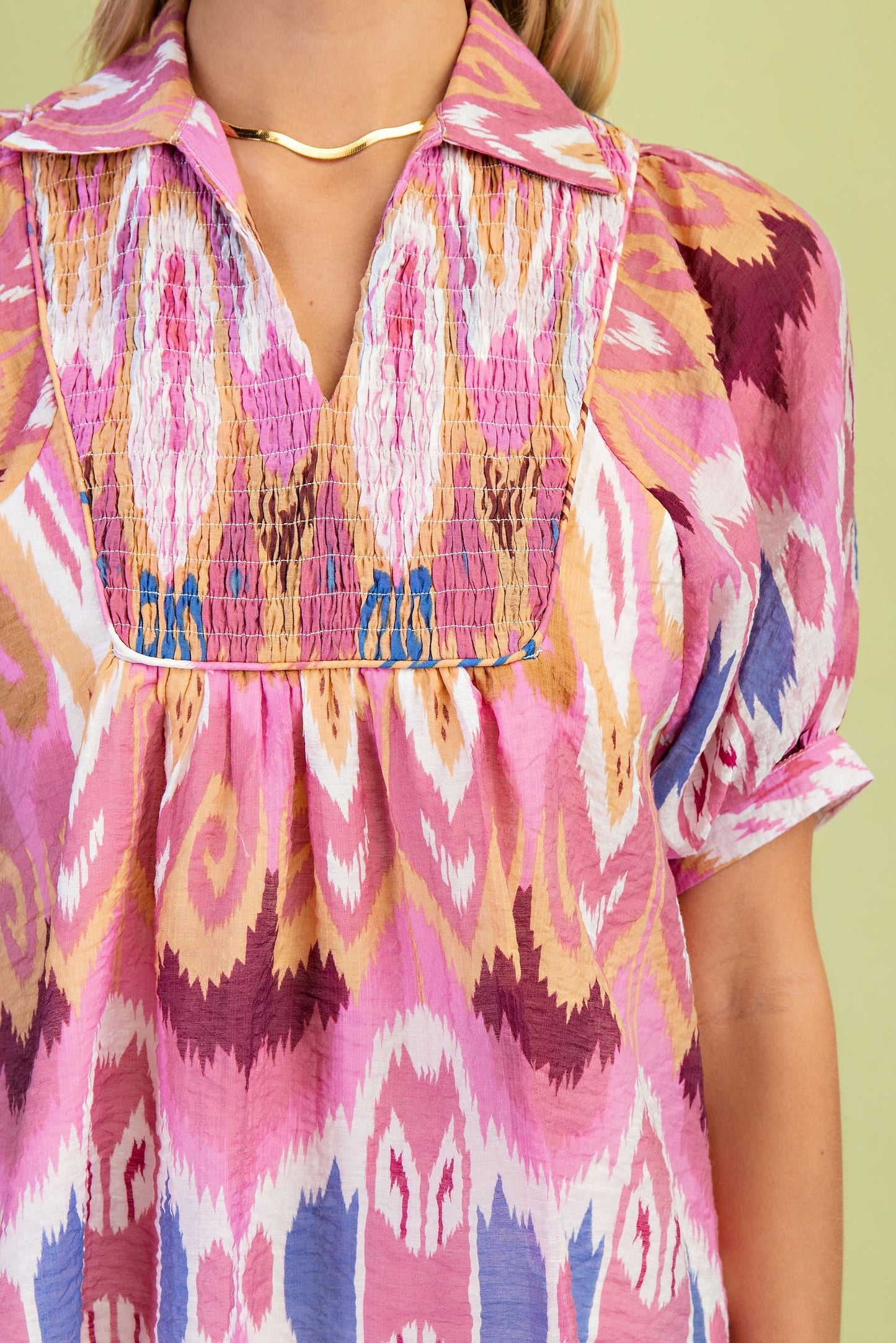 Smocked Yoke Top