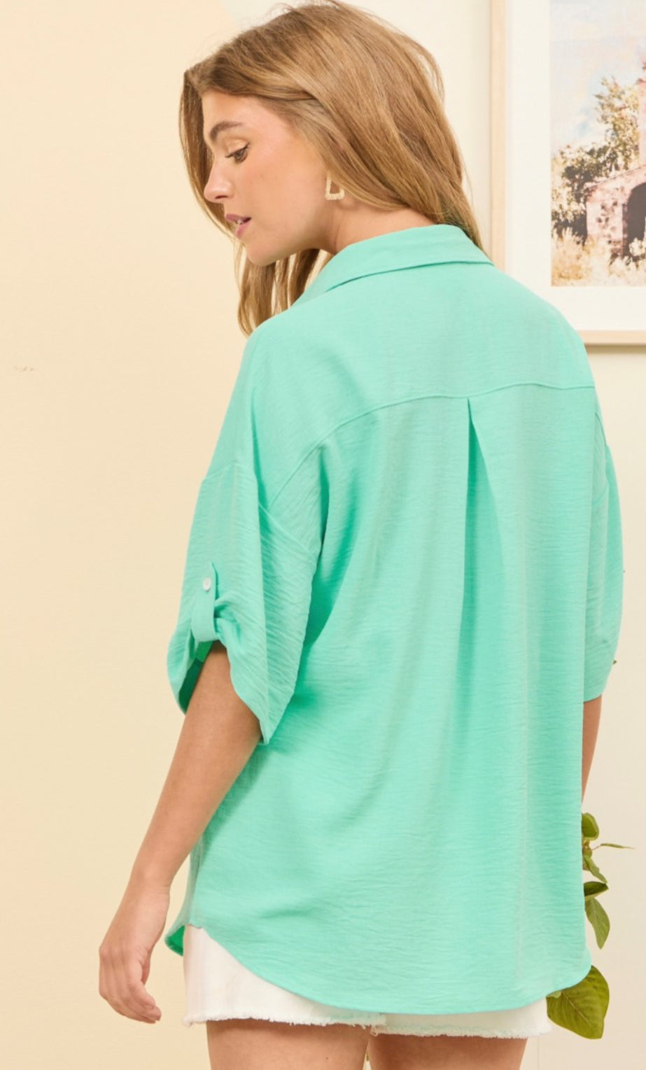ANDREE by Unit Half Sleeve Top Plus Size