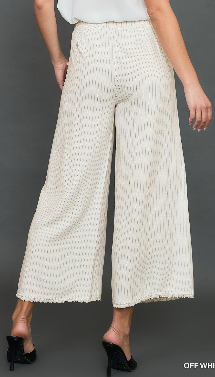 Umgee Linen Striped Pants