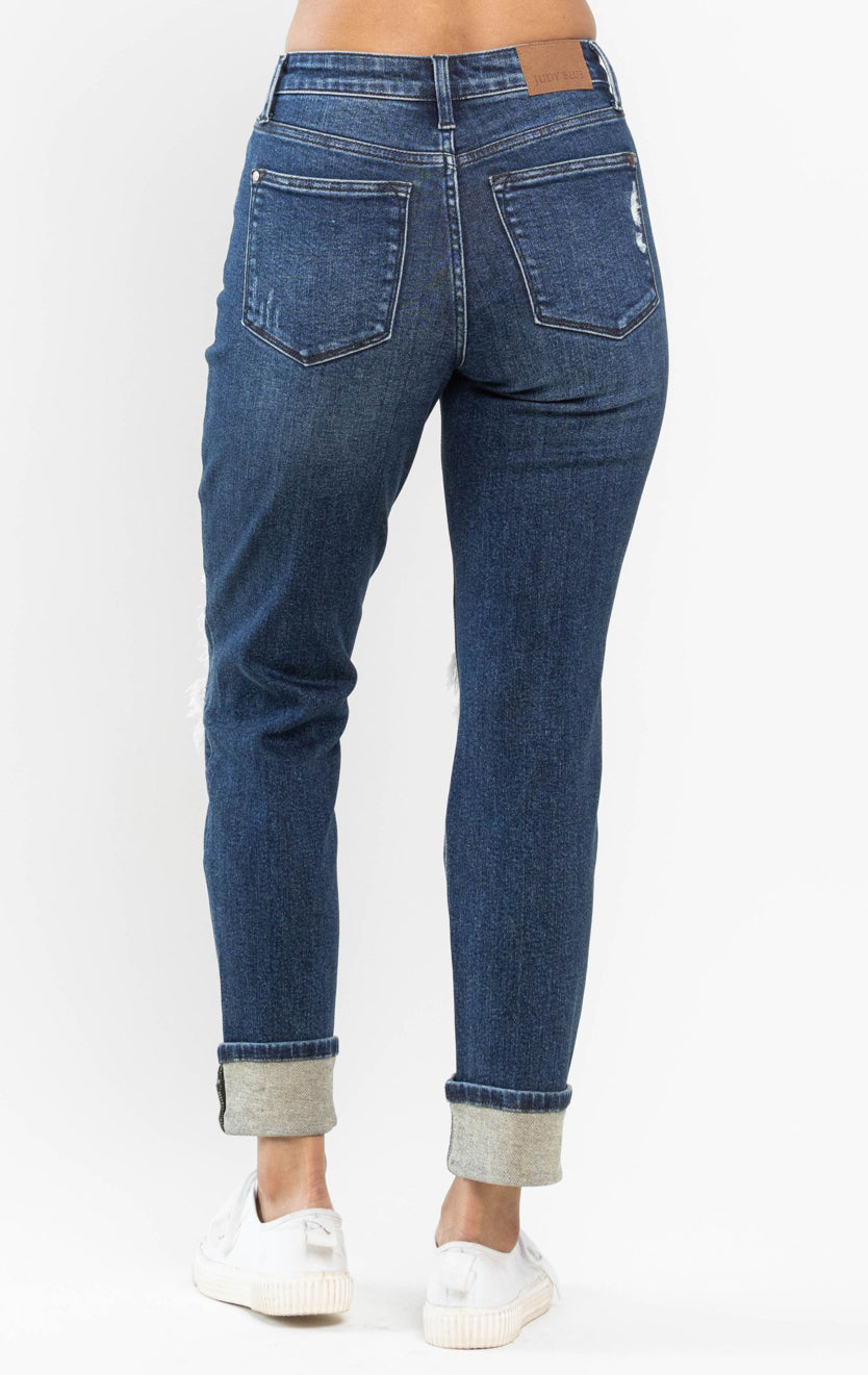 **Judy Blue Destroyed Boyfriend Jeans Plus Size