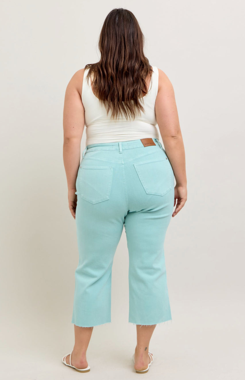 Judy Blue Sky Wide Leg Crops Plus Size