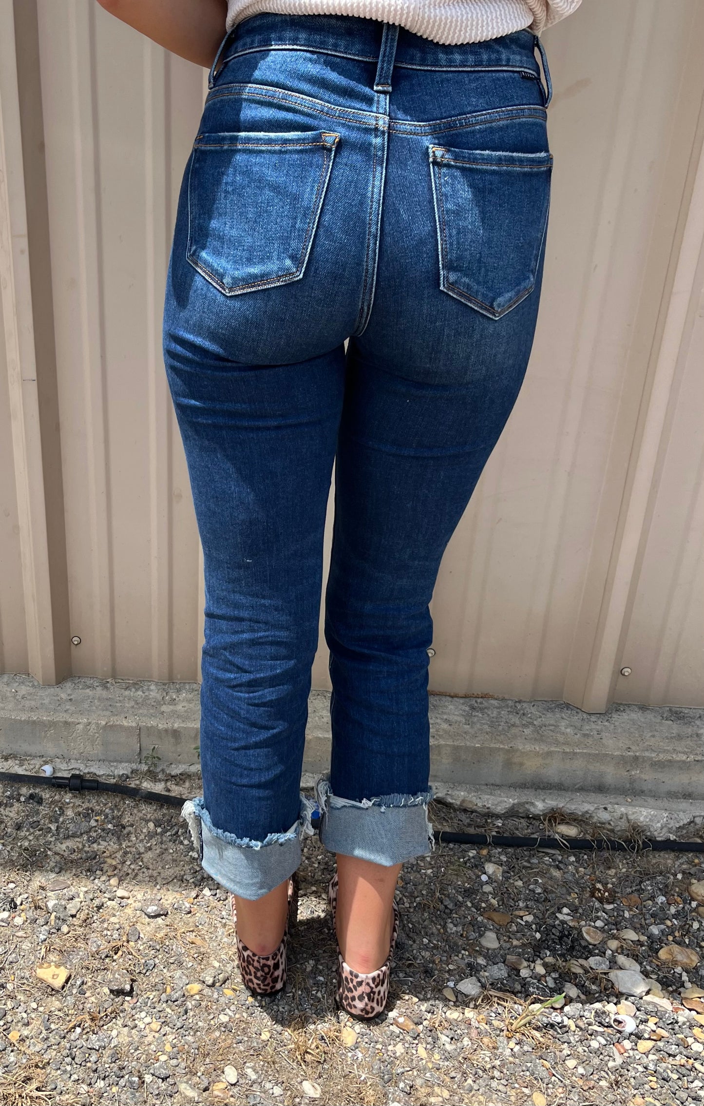 Risen Tummy Control Straight Jeans