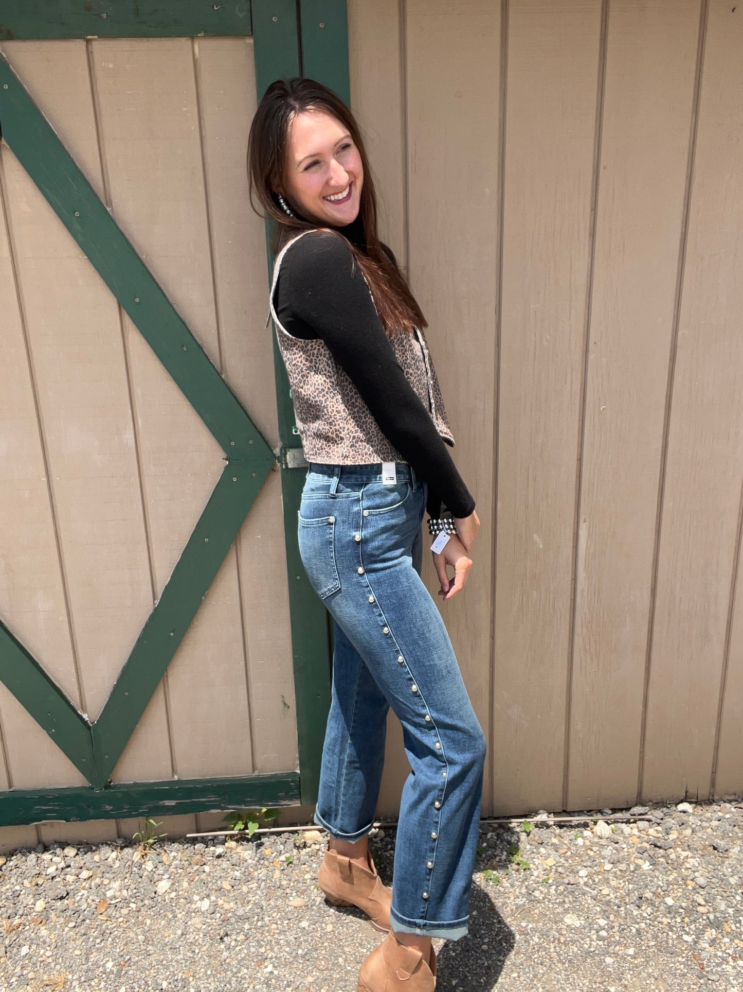 Judy Blue Straight Dome Stud Jeans Plus Size