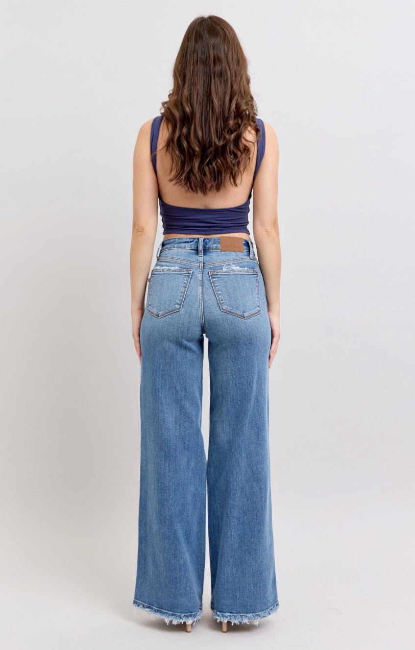 Judy Blue Retro Wide Leg Jeans
