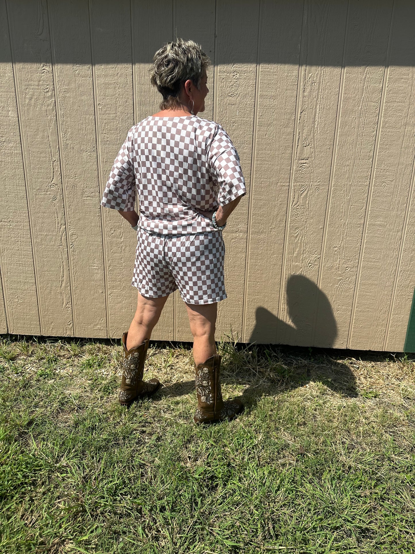 Cozy and checkered lounge set