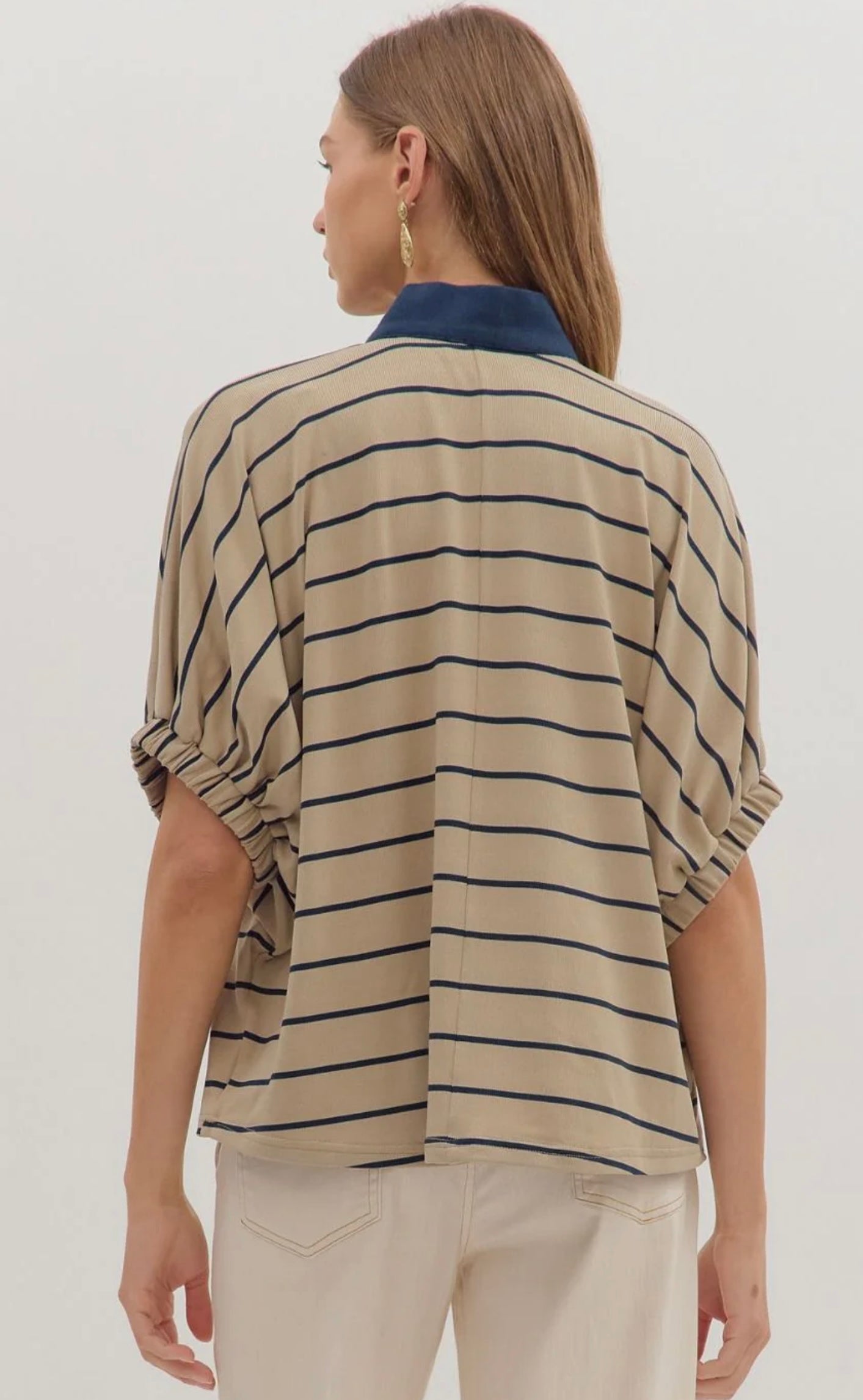 Entro Striped Dolman Top