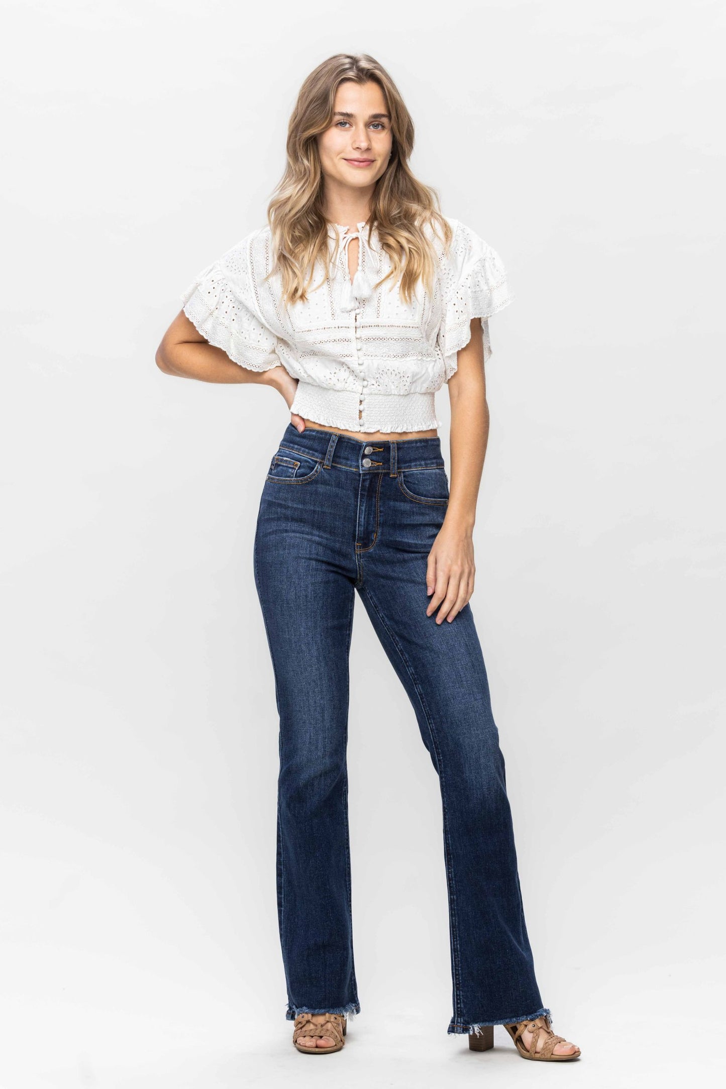 **Judy Blue Double Button Bootcut Plus size