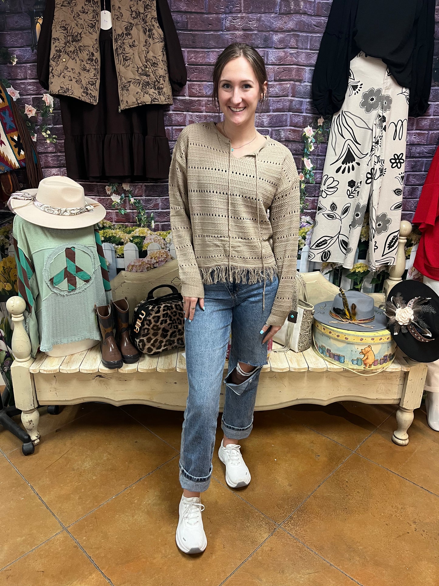 David & Dani Crochet Long Sleeve