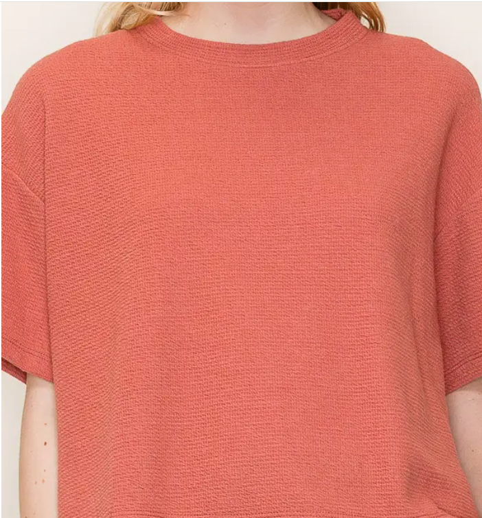 Tres Bien Cloudy Knit Short Sleeve Top