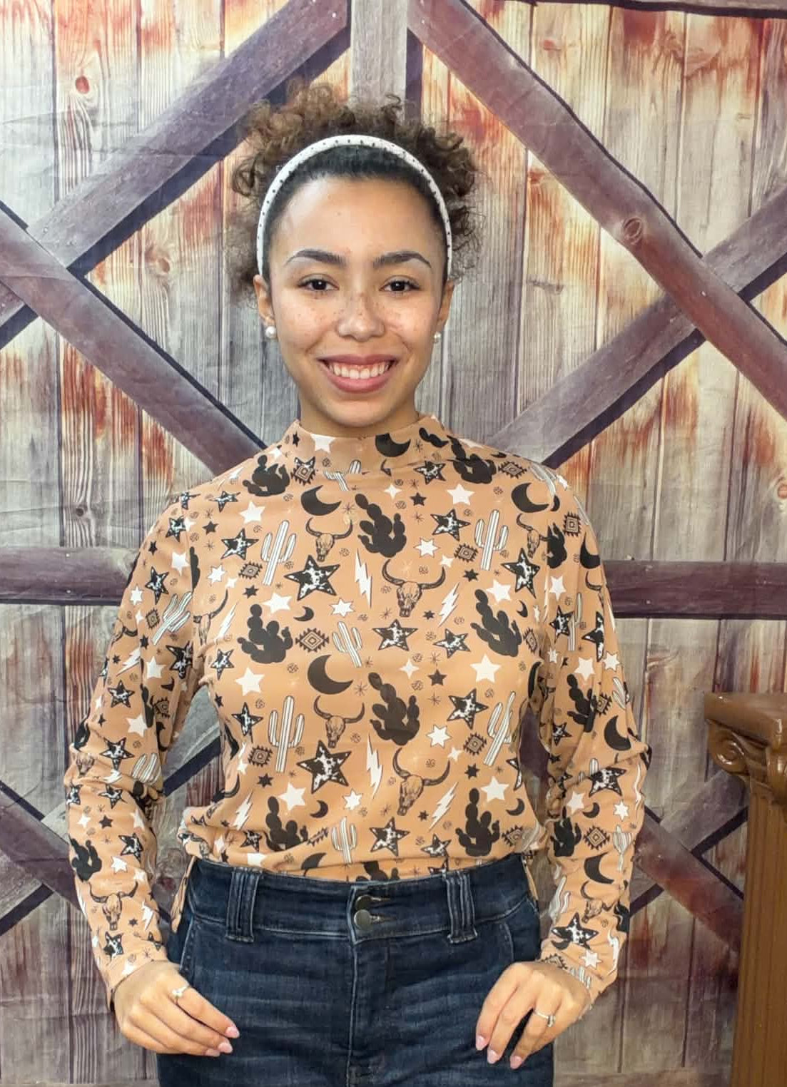 Sunshine & Rodeos Mesh Western Top Plus