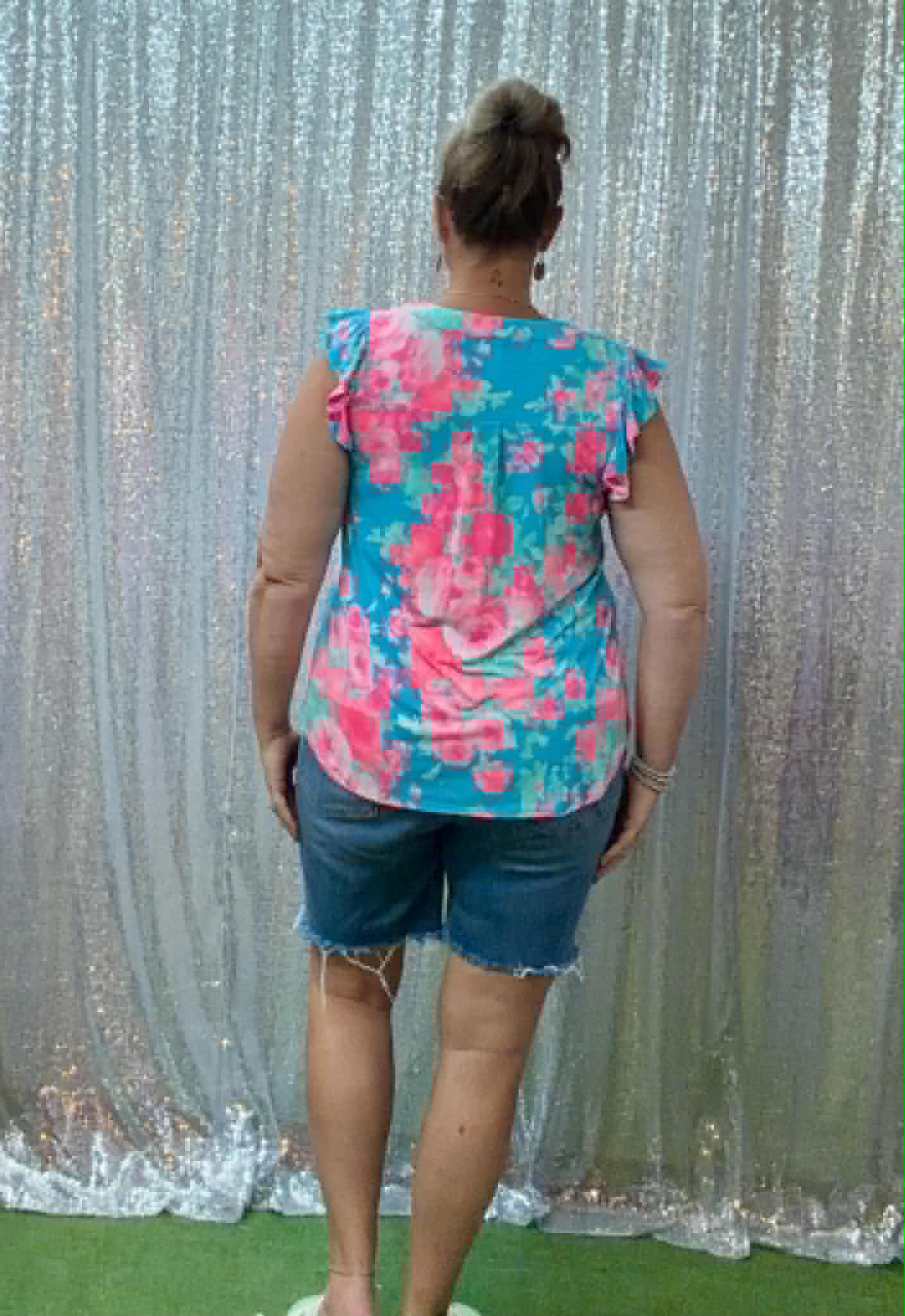 Dear Scarlett flutter sleeve top
