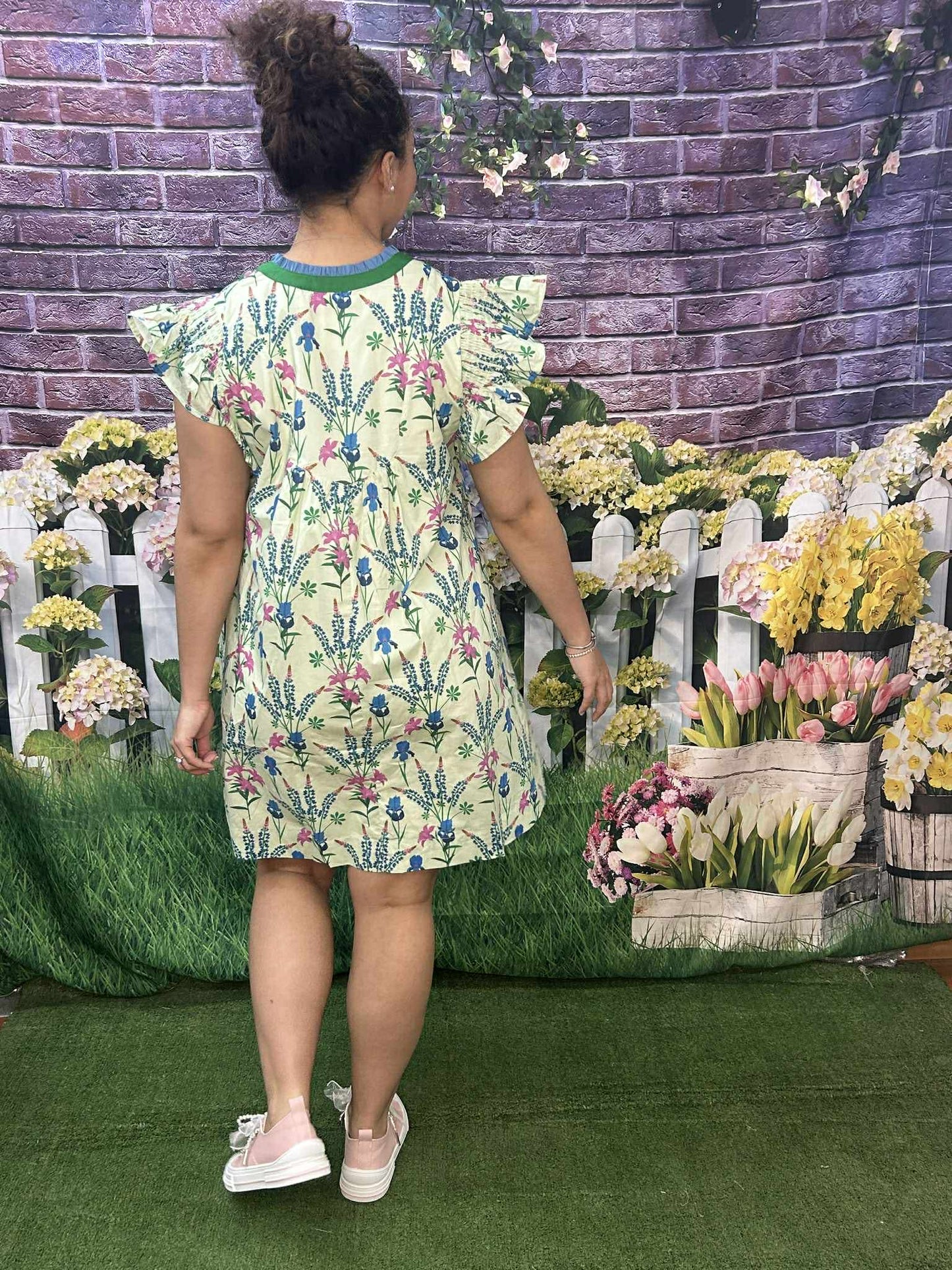 Umgee Cream Floral Mix Dress