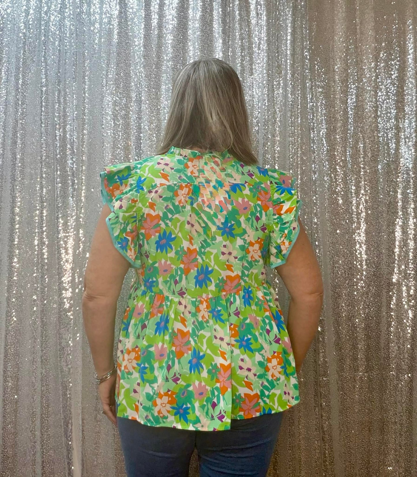 Umgee Floral Plus top