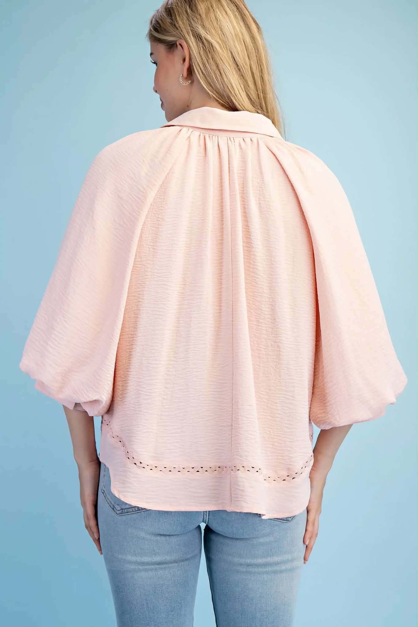 Gigio 3/4 Balloon Sleeve Blouse