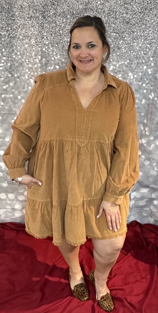 *Umgee Corduroy Dress - Plus size