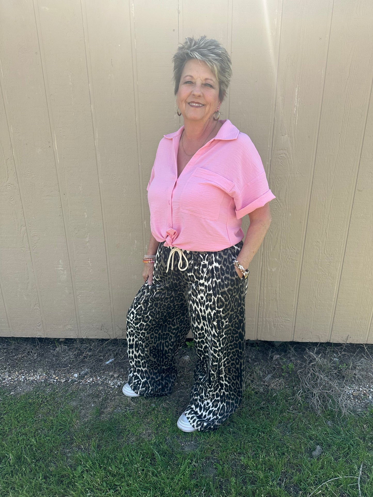 Leopard Wide Leg Sweapants