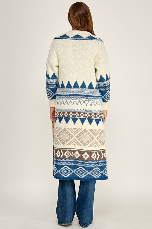 On Blue maxi cardigan