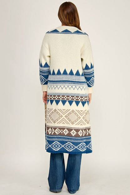 On Blue maxi cardigan