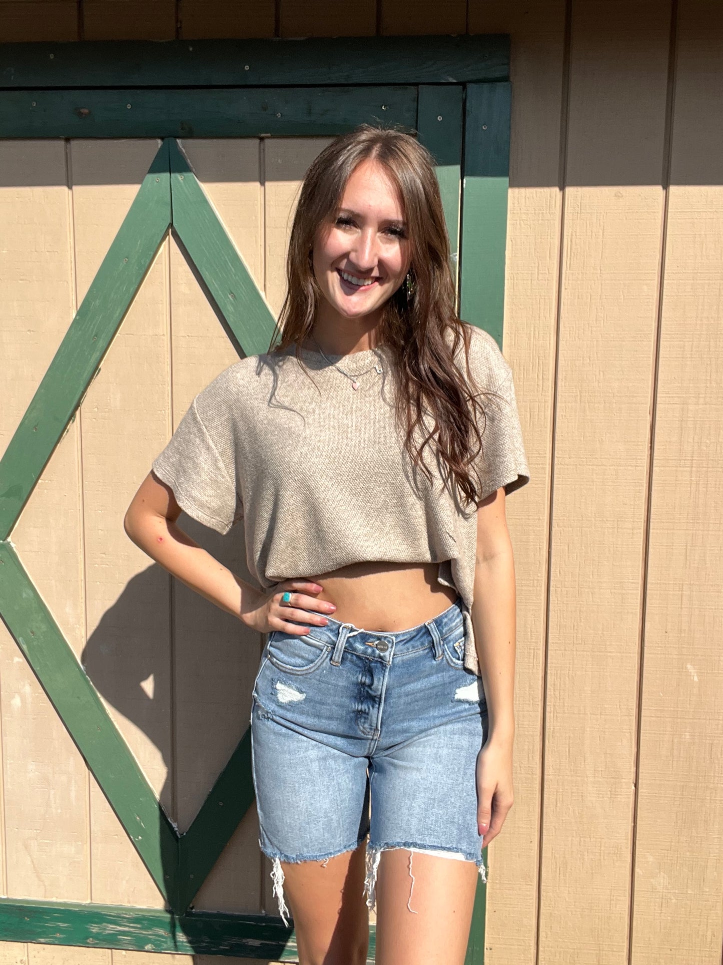 Risen Mid Thigh Shorts